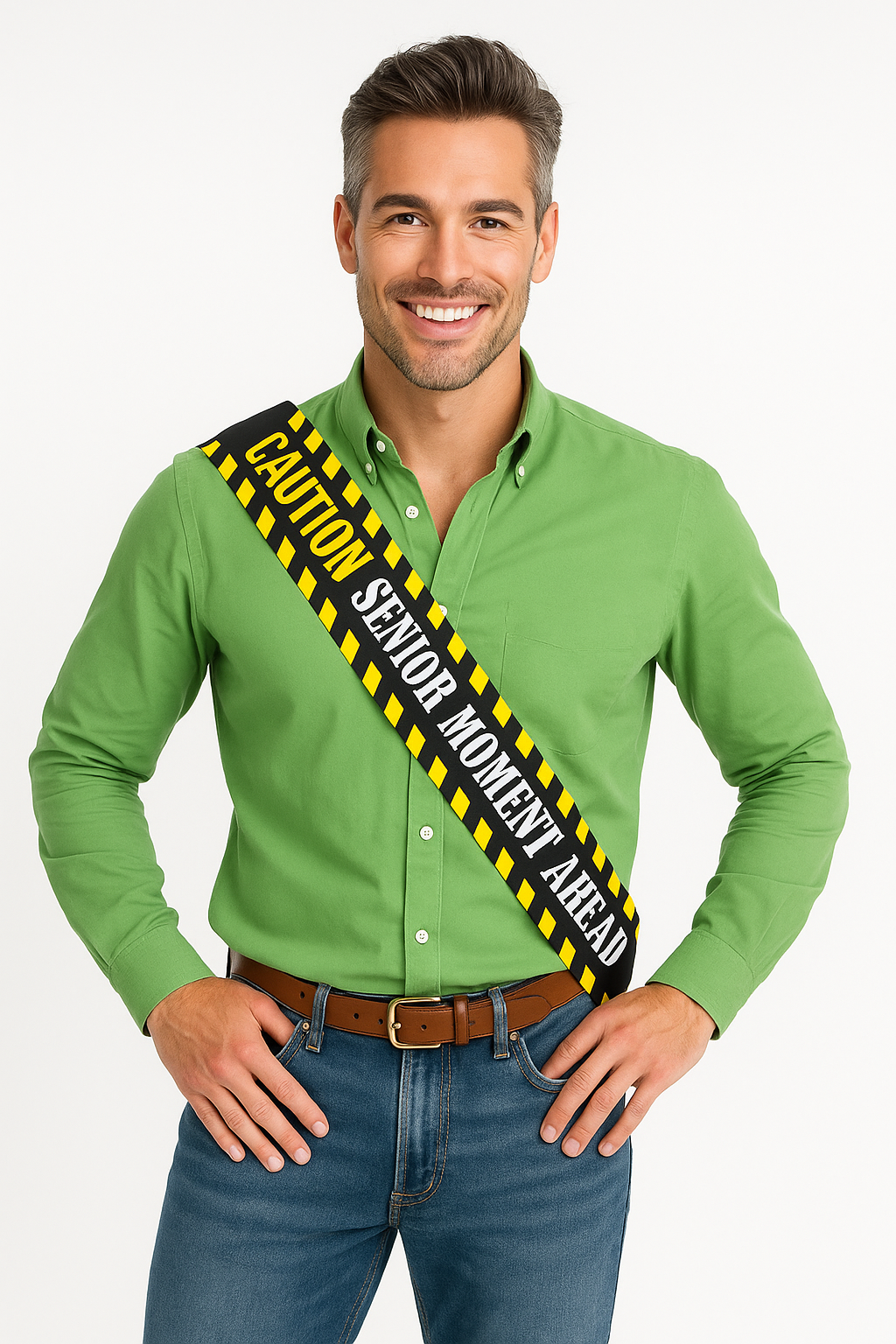 Over-the-Hill "Caution: Senior Moment Ahead" Sash