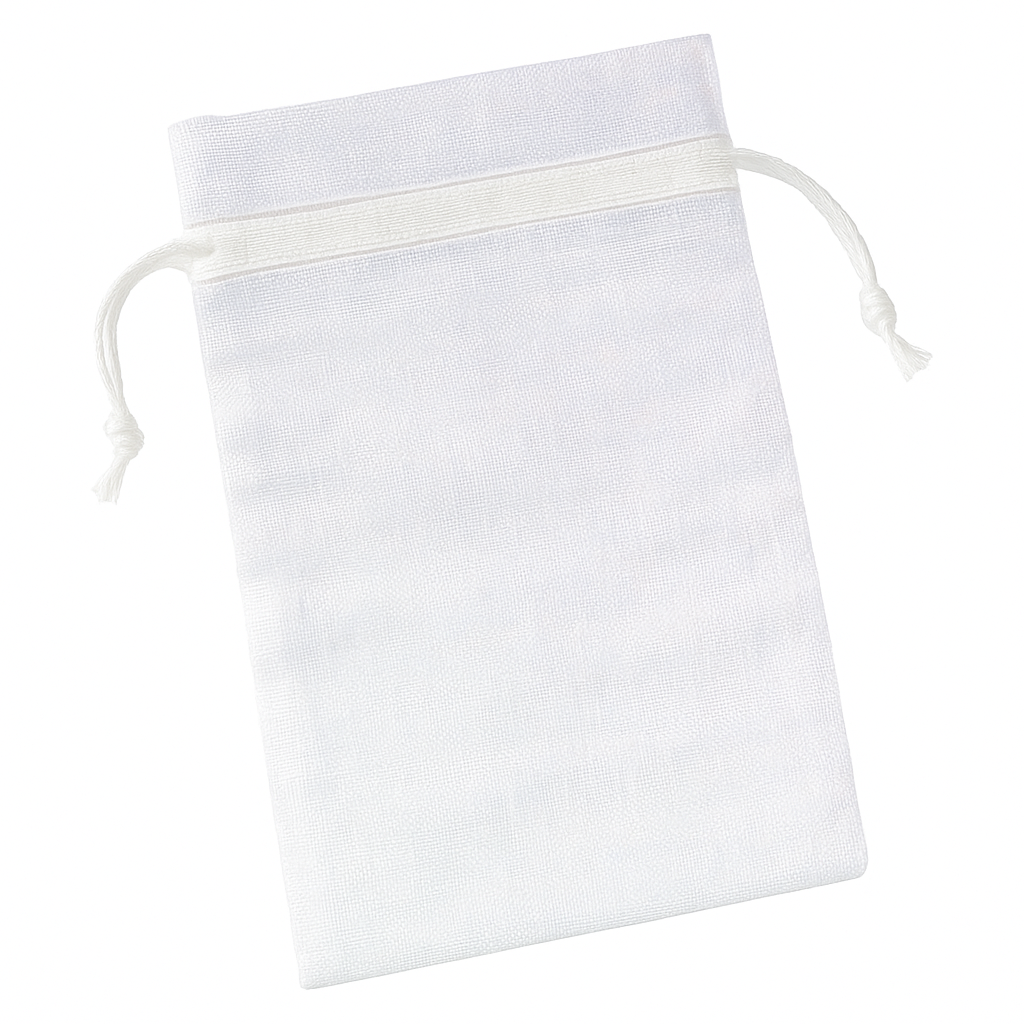 Elegant White Organza Favor Bags - 24 Pack