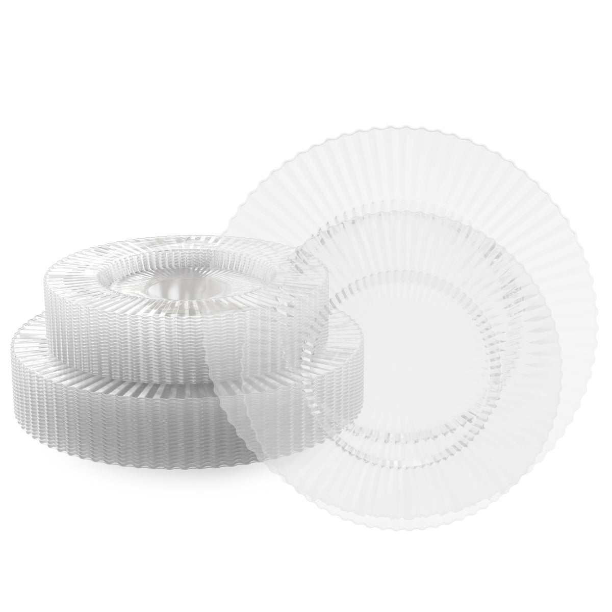 Gemstone Collection Crystal 9 & 11 Inch Plates - 20 Ct.