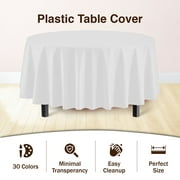 Premium 120" Round White Table Cover