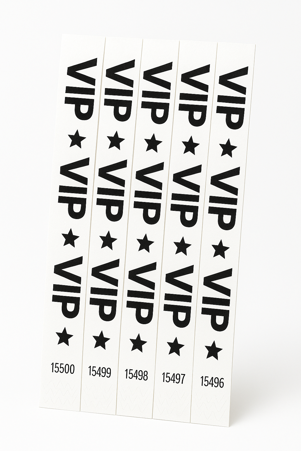 VIP Star White Waterproof Wristbands - 500 Pack