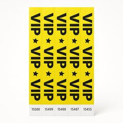 VIP Star Yellow Waterproof Wristbands - 500 Pack