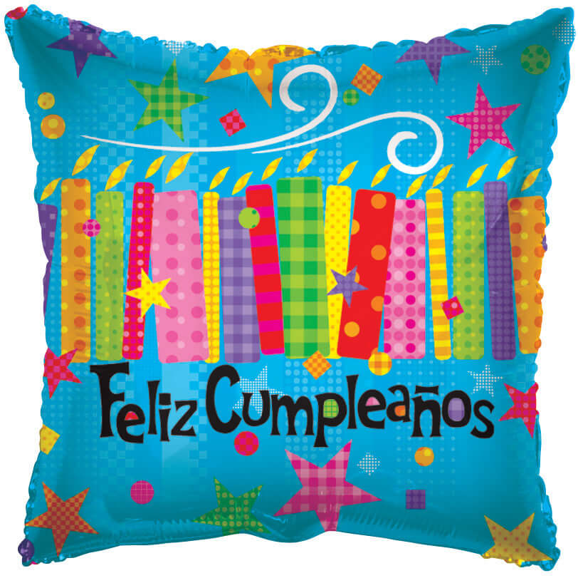 Feliz Cum Candels & Textures Balloon