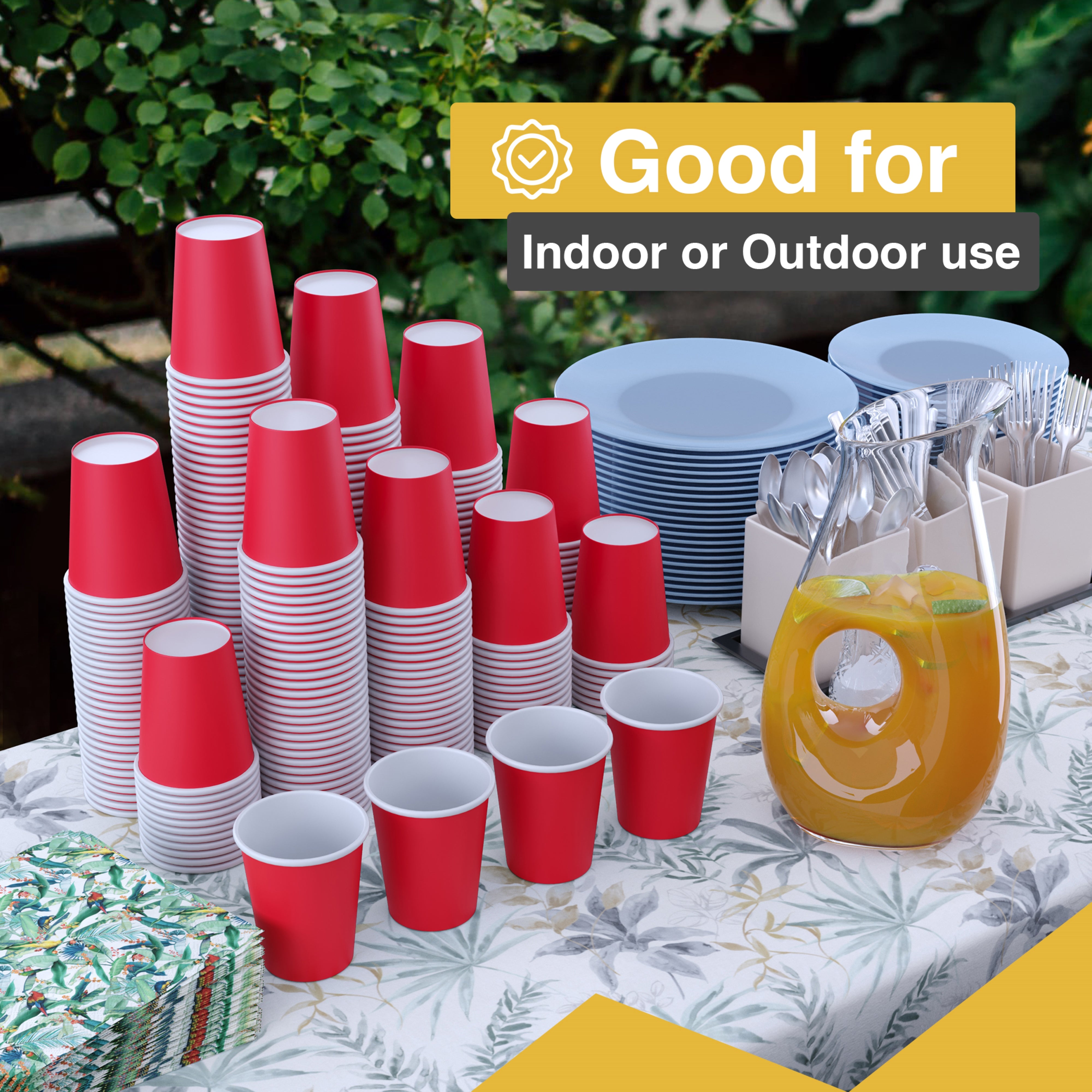 9 Oz. Red Paper Cups | 50 Count