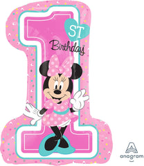 Minnie First Birthday Girl Balloon