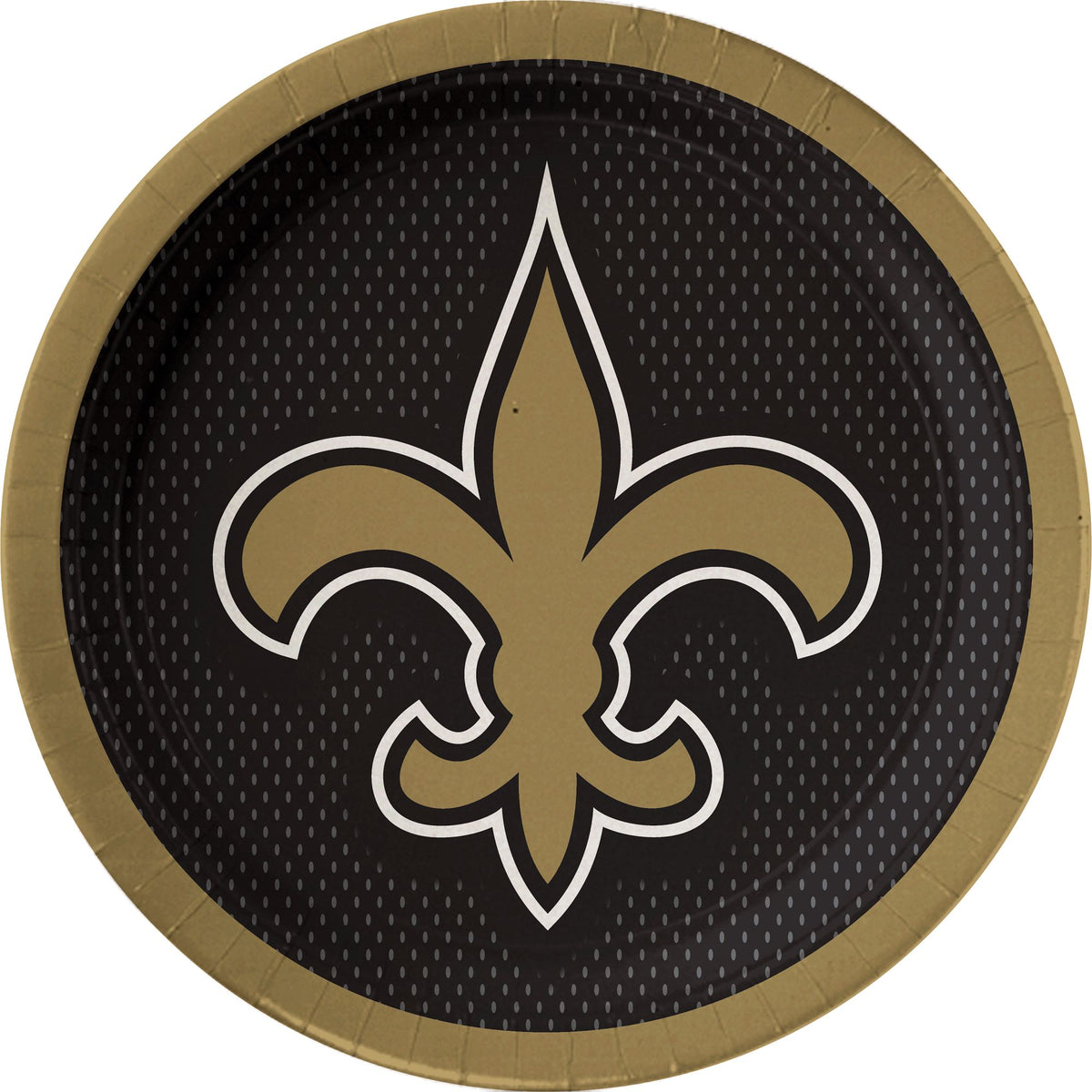 New Orleans Saints 9" Round Paper Plates - 18 Pack