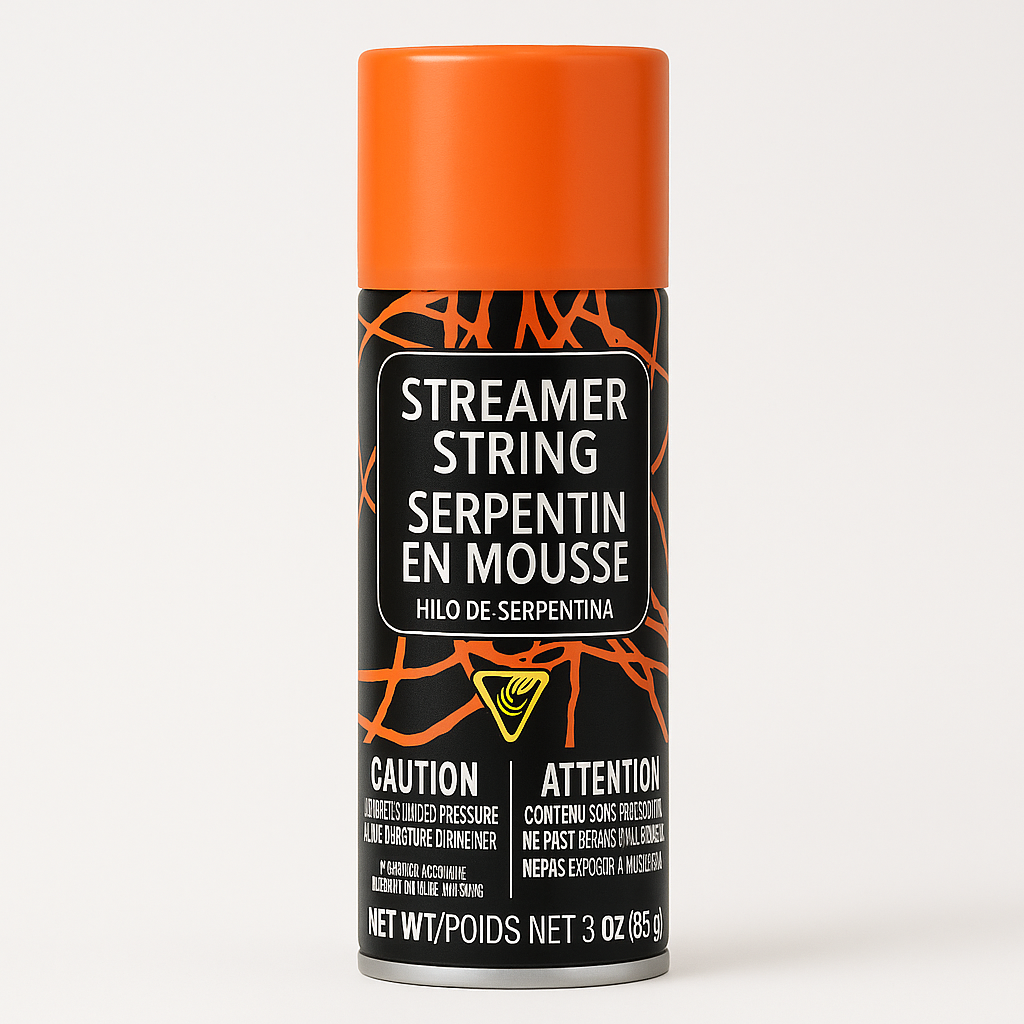 Vibrant Orange Streamer String Spray - 3 oz