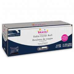 True Navy Plastic Table Cover Roll with Cutter - 54 x 126 ft