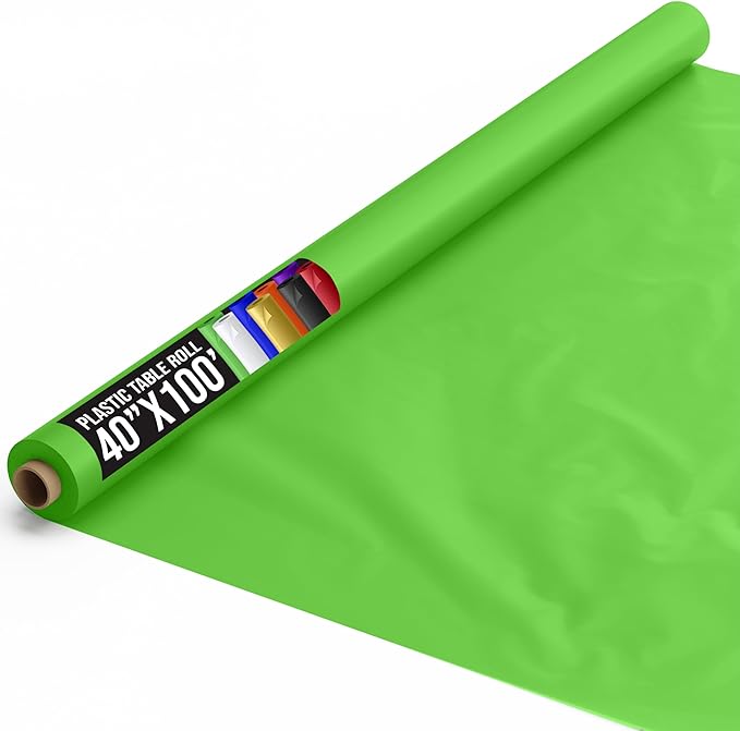 PMA - 40 In. X 100 Ft. Lime Green Table Roll