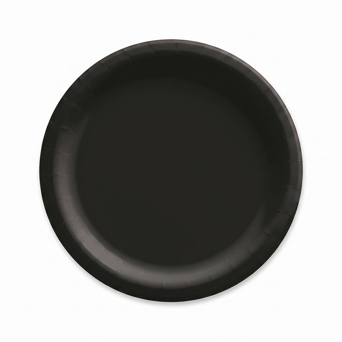 Elegant Black 6.75" Round Paper Plates - 16 Count