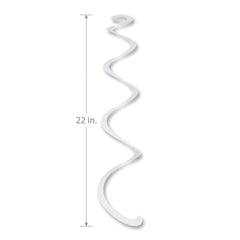 Elegant White Swirl Hanging Decorations - 22-Inch, 3-Pack