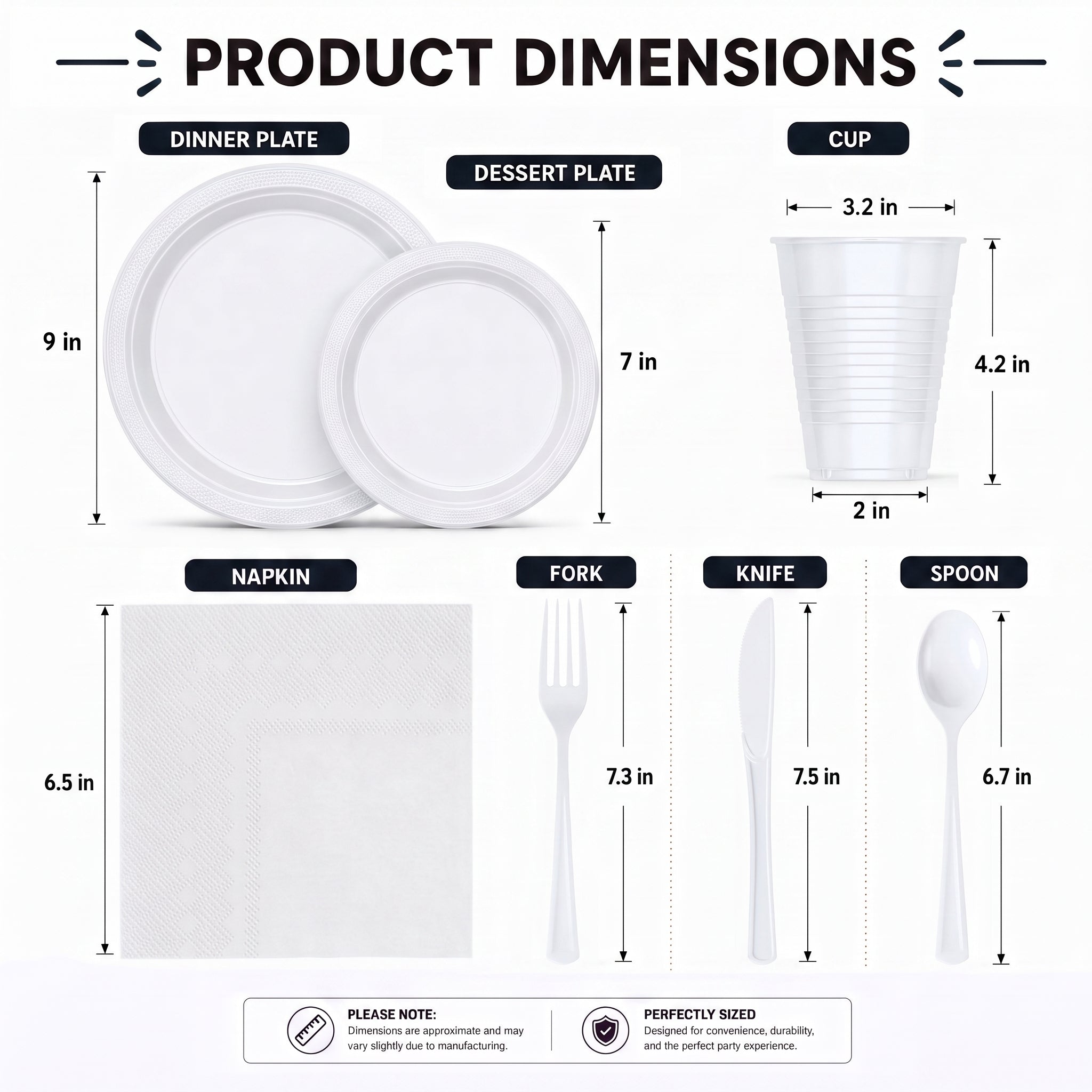 Solid Color Tableware Combo | White