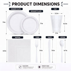 Solid Color Tableware Combo | White