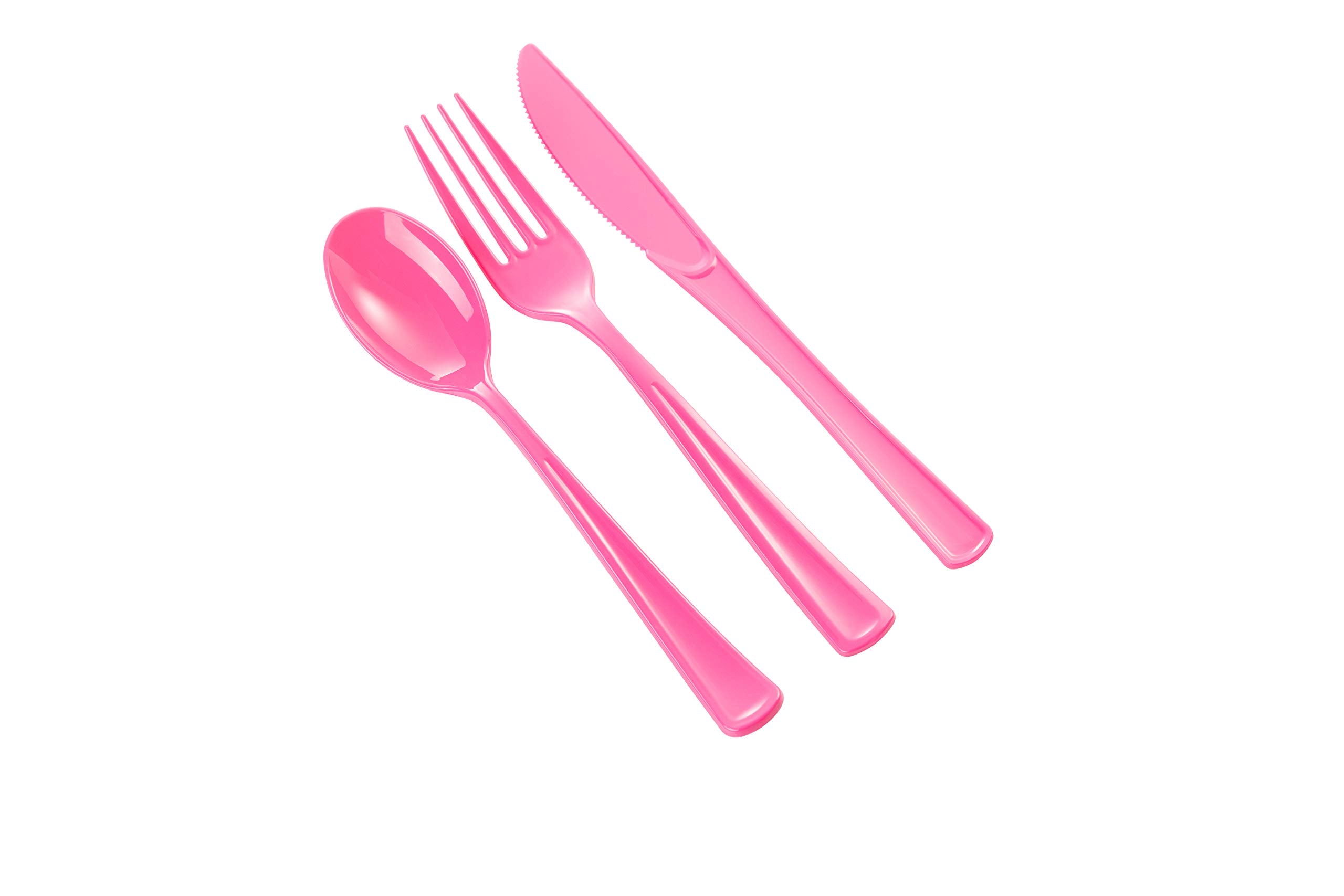 350 Pcs Cerise Plastic Disposable Tableware Set