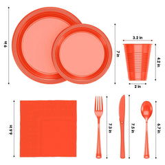 Solid Color Tableware Combo - Orange