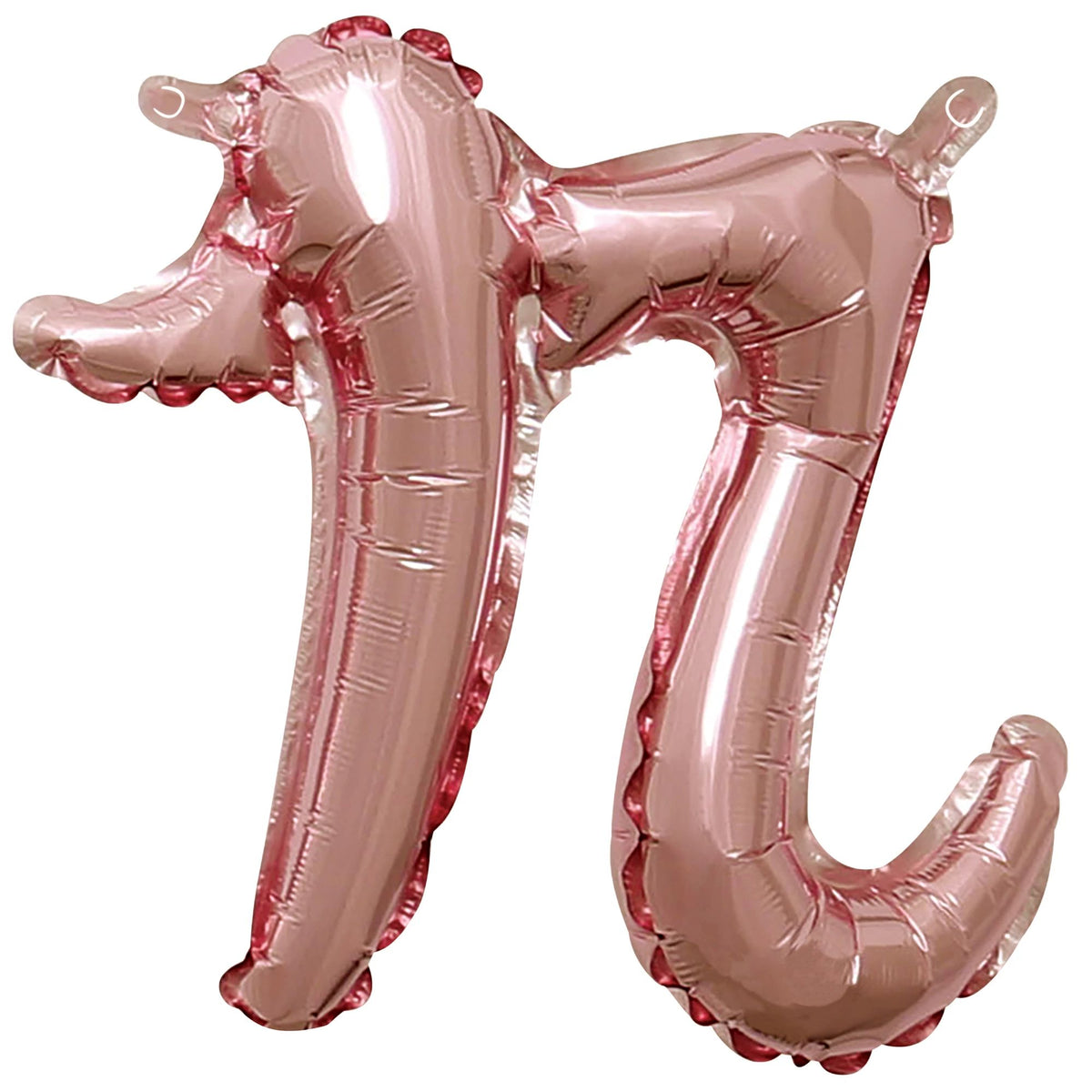 Rose Gold Script Letter Balloon - Air-Filled Foil, 8-Inch