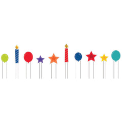 Birthday Icons Yard Sign Pack - 10-Piece Set
