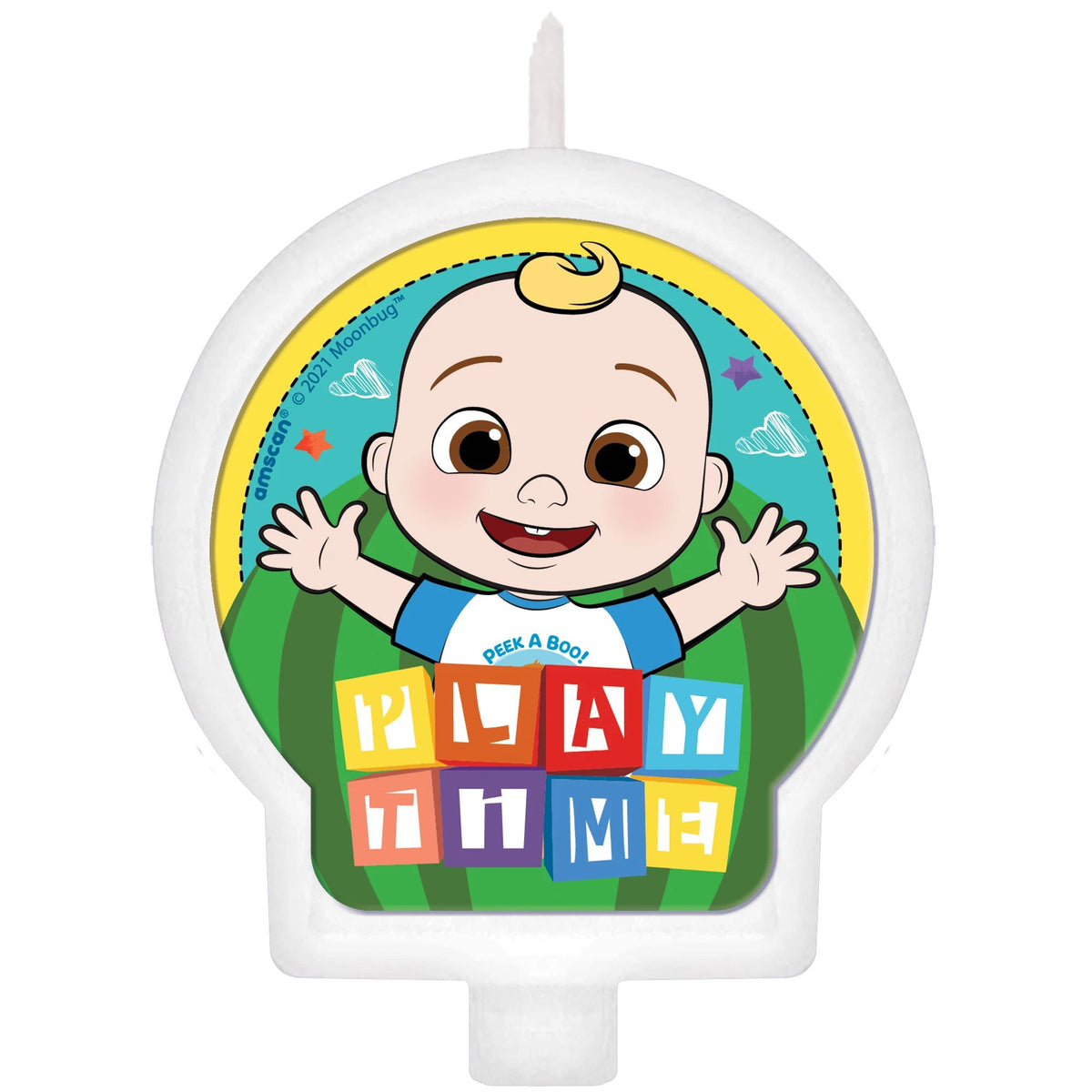 CoComelon "Play Time" Birthday Candle featuring JJ