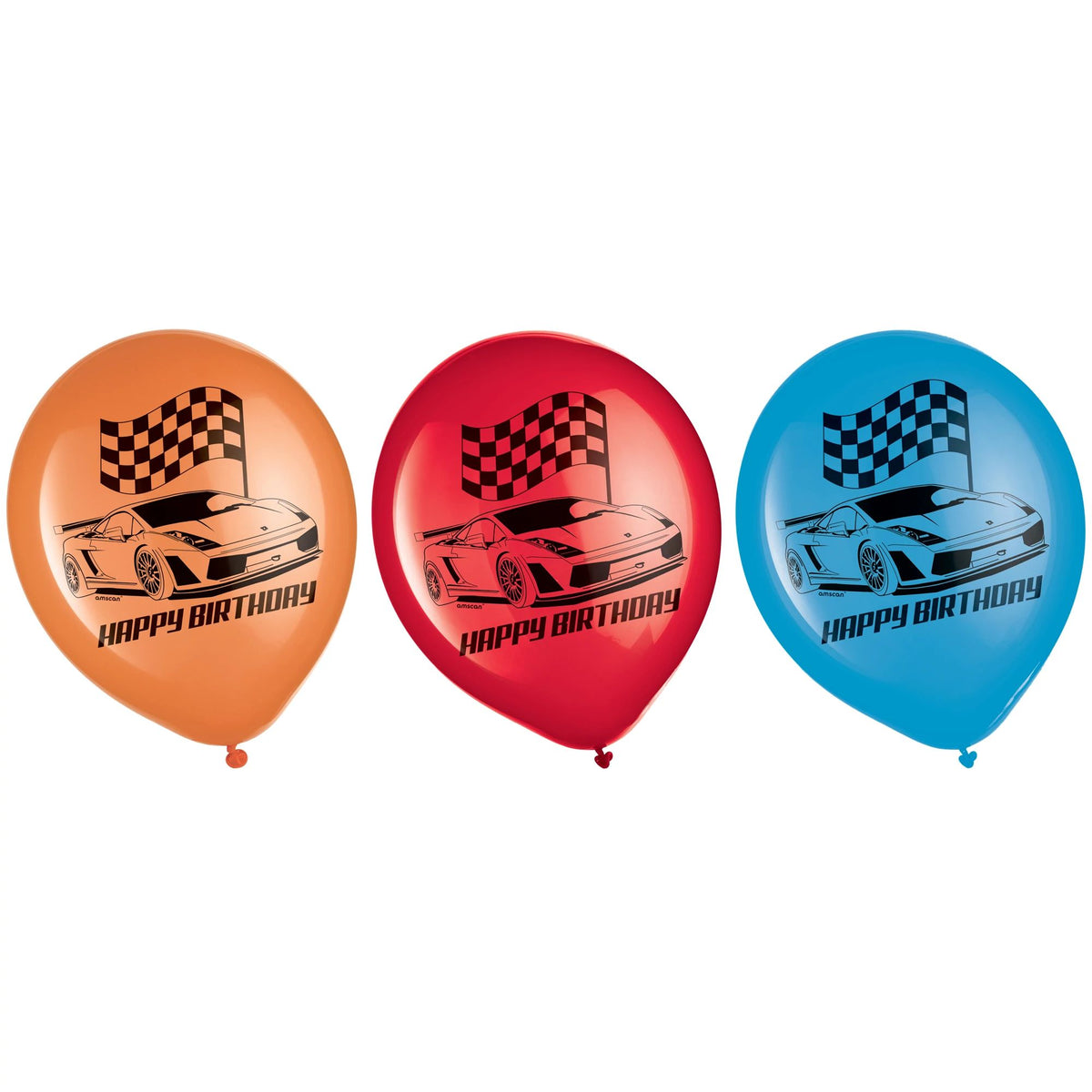 Hot Wheels 12" Latex Birthday Balloons - Set of 3