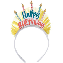 Festive "Happy Birthday" Candle Headband