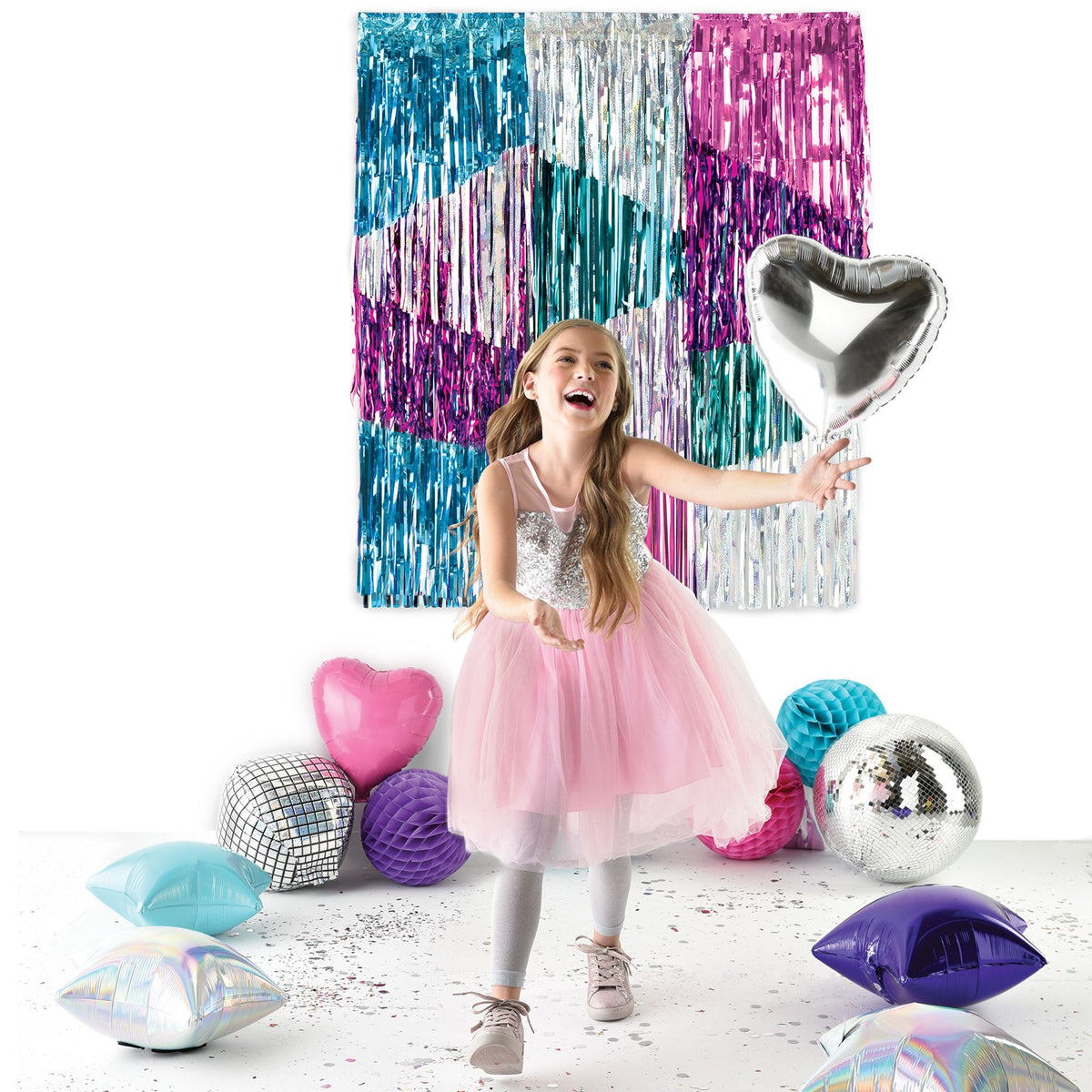 Sparkle Fringe Backdrop Scene Setter Kit for Kids' Birthday Parties
