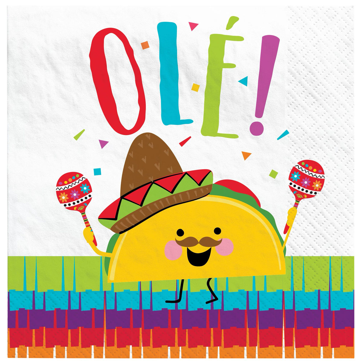 Piñata Fiesta Beverage Napkins - 5 In. X 5 In.