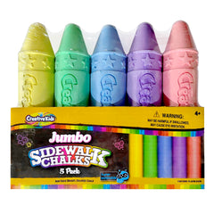 Creative Kids Jumbo Sidewalk Chalk Set - 5 Pack
