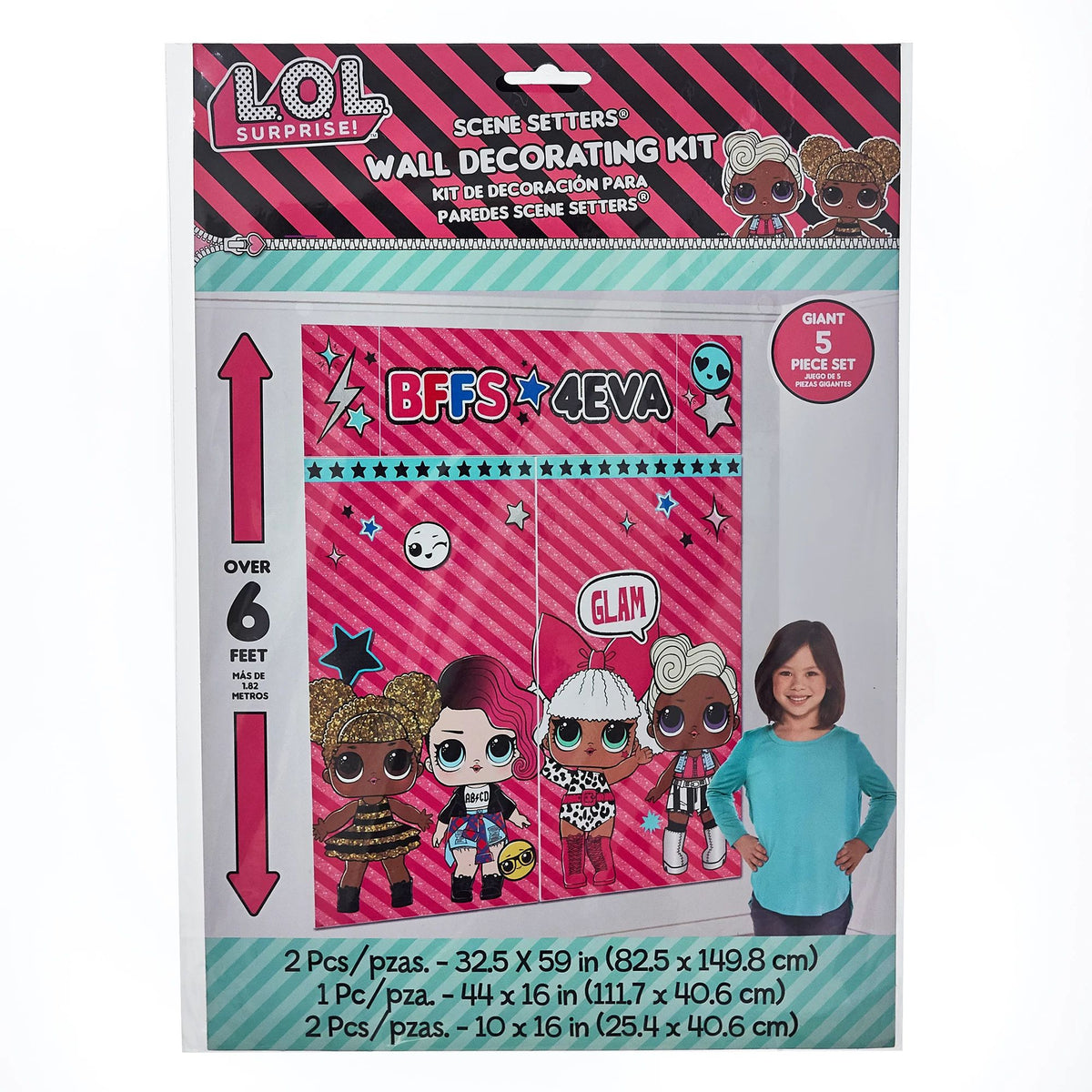 LOL Surprise! "BFFs 4Eva" Scene Setter Wall Decorating Kit for Kids' Birthday Party