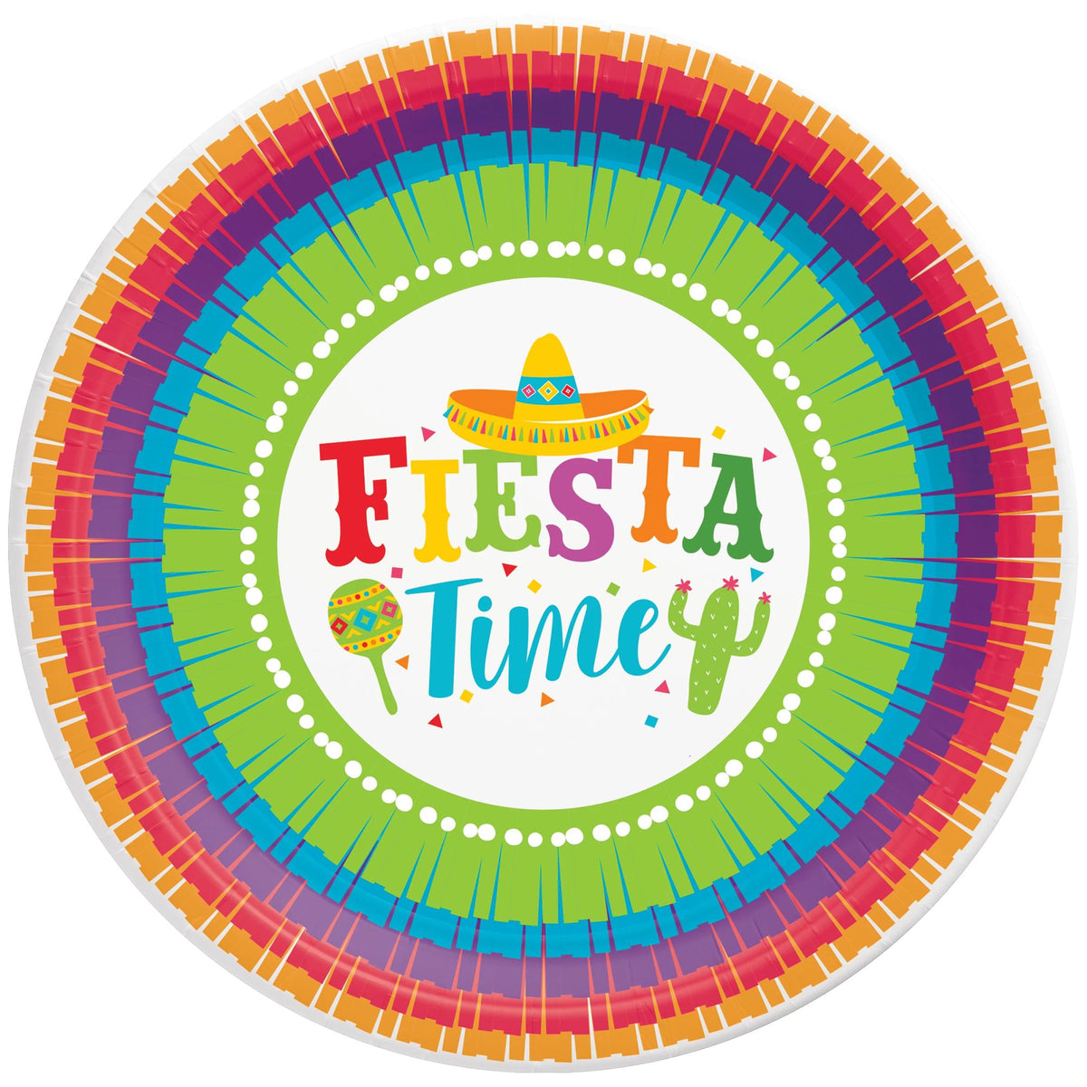 Colorful Fiesta Time 6.75" Party Plates