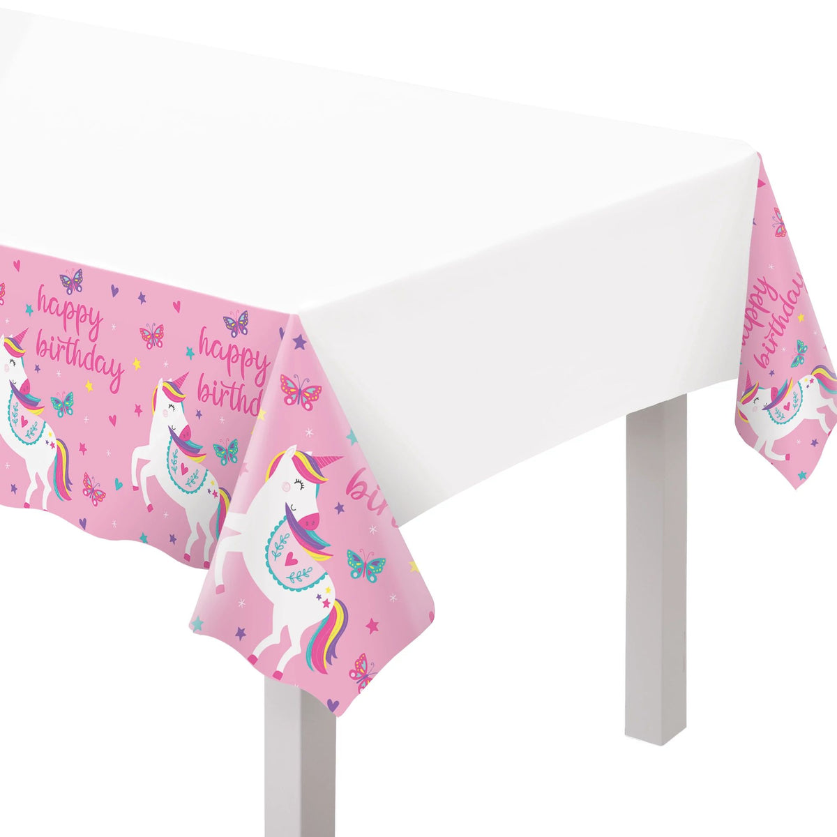 Enchanting Unicorn Birthday Plastic Table Cover