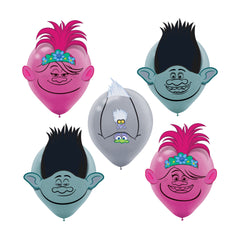 Trolls World Tour Latex Balloon Decorating Kit, 12-Inch, 6-Pack
