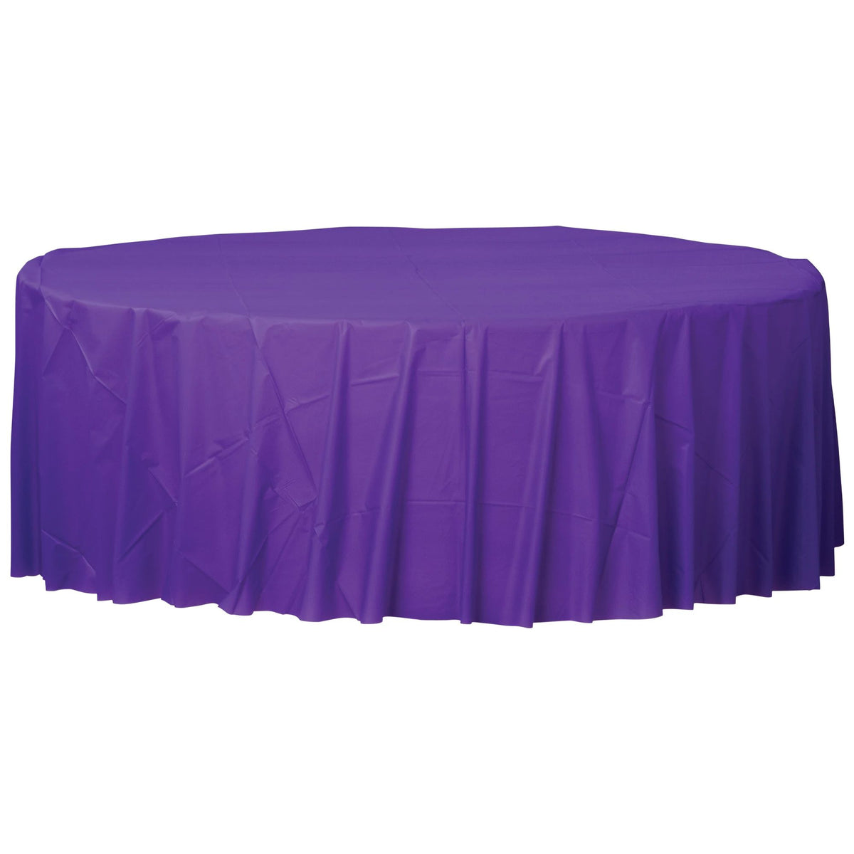 New Purple Round Flannel Backed Table Cover - 84"