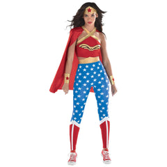 Women's DC Wonder Woman Deluxe Halloween Costume - Jumpsuit with Cape & Headband