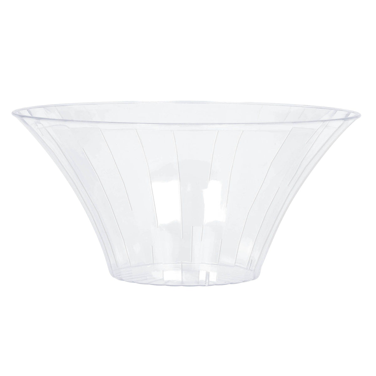 Clear Flared Plastic Bowl - Large, 70 oz
