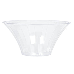 Clear Flared Plastic Bowl - Large, 70 oz