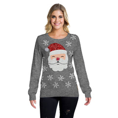 Women's Santa Ugly Christmas Sweater - Adult L/XL