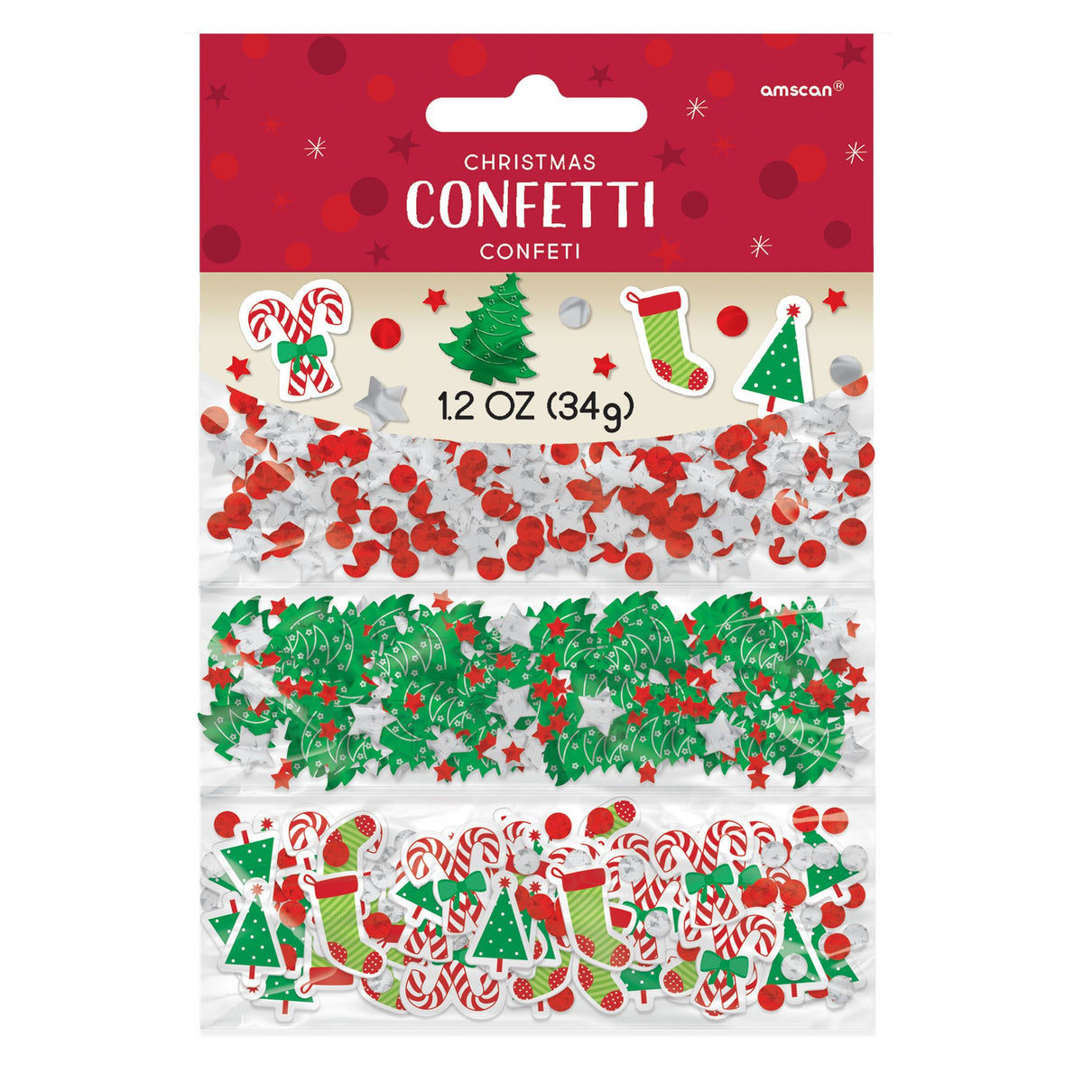 Festive Christmas Confetti Table Scatter D√©cor, 1.2 oz