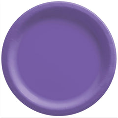 Purple 6.75" Round Paper Plates - Pack of 20