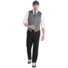 Men's Roaring 20s Costume Suit with Vest, Tie, and Hat
