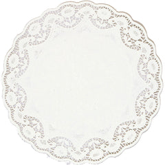 Elegant White Round Paper Doilies - 14.5" (8-Pack)