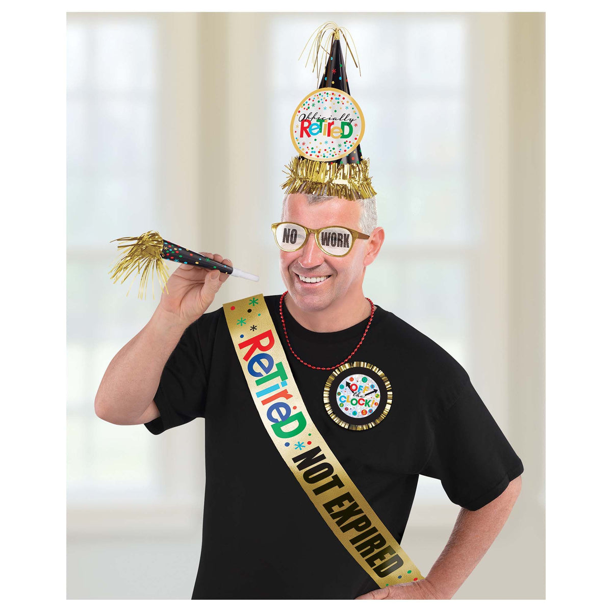 Retirement Celebration Accessory Kit - "Officially Retired" 6-Piece Set