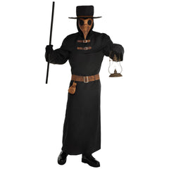 Men's Plague Doctor Costume with Mask and Hat - Halloween Horror
