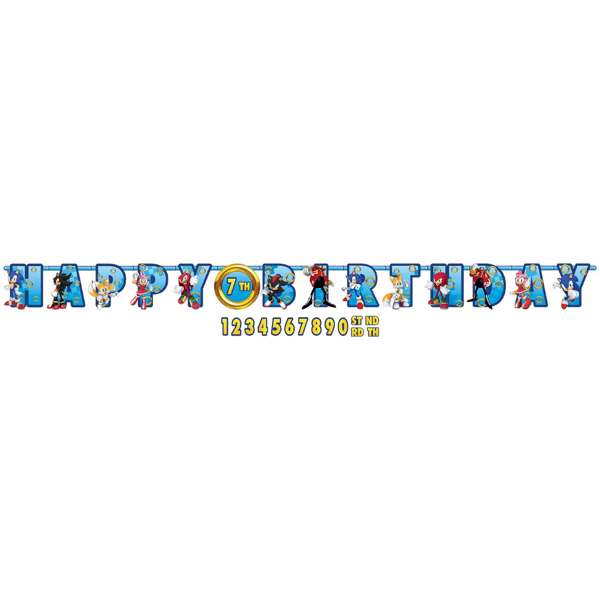 Sonic the Hedgehog Birthday Banner - Customizable Age