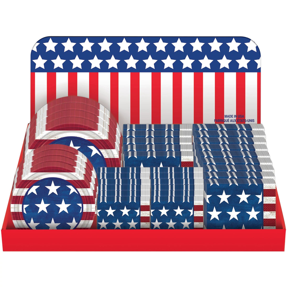 Americana Patriotic Tableware Display
