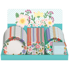 Spring Floral Tableware Set - Small Shelf Display