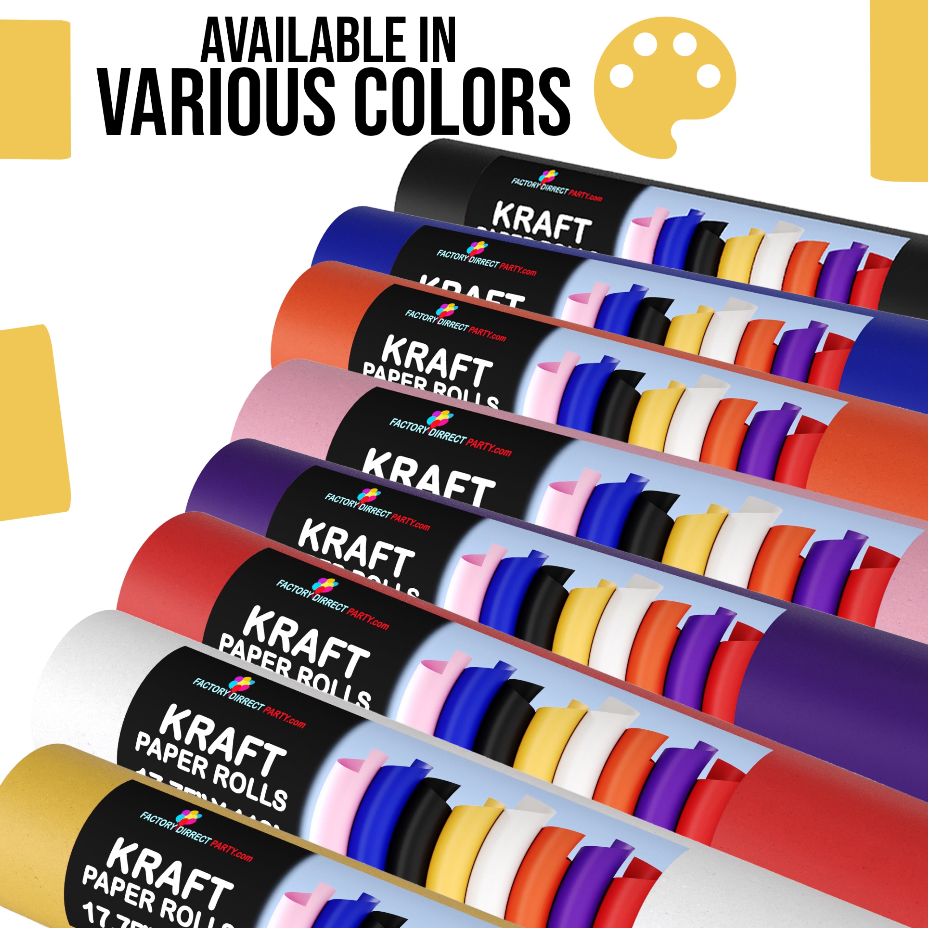 17.75" x 110' Kraft Paper Roll | White