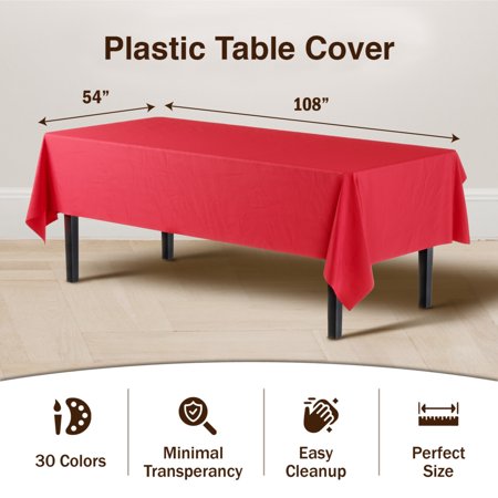 Premium Plum Plastic Table Cover