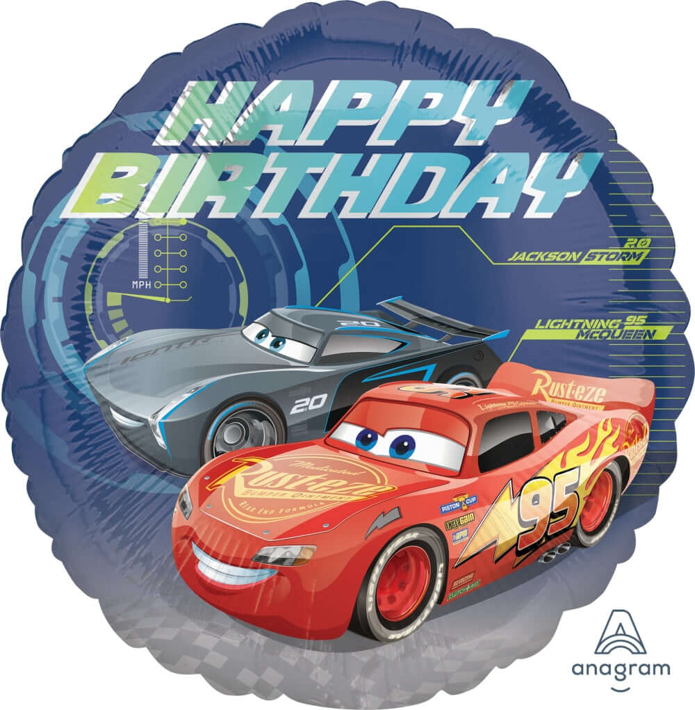 Happy Birthday Cars Balloon