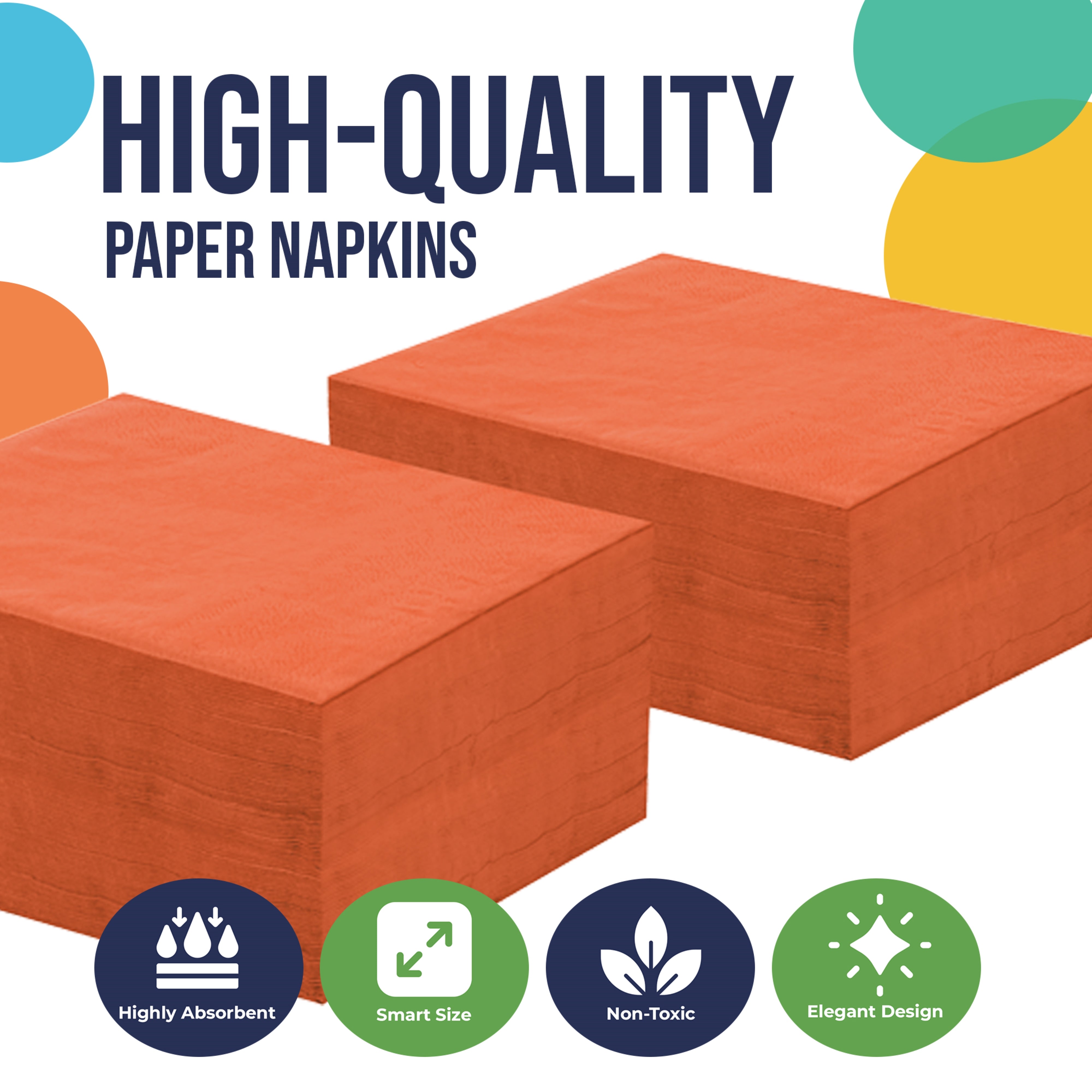 Orange Luncheon Napkins | 50 Count