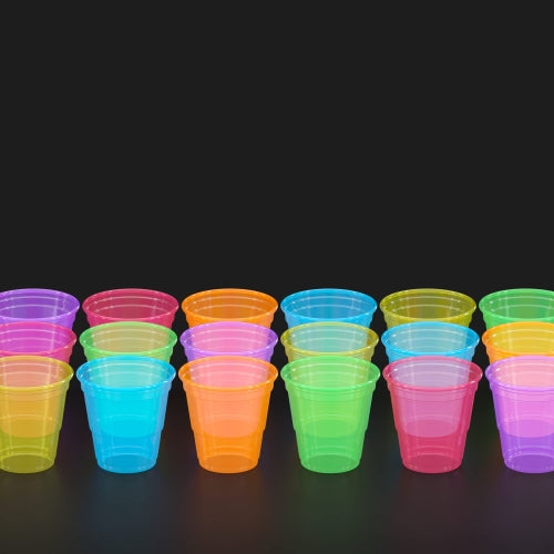 2 Oz. Neon Assorted Color Plastic Cups | 60 Count